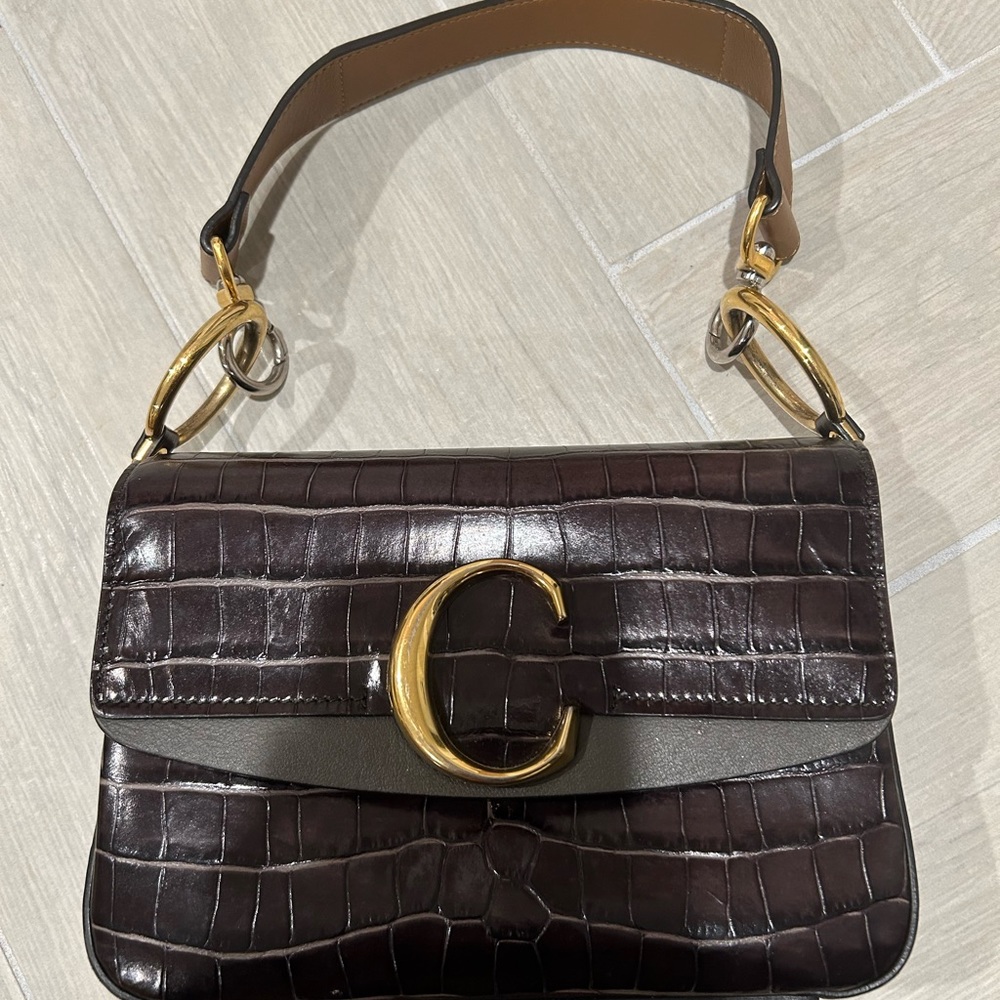 Chloé C Leather shoulder/crossbody bag